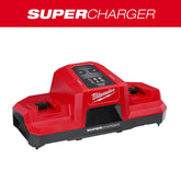 Milwaukee M18 48-59-1815 Dual Bay Simultaneous Super Charger, 120 V, 15 min Charge